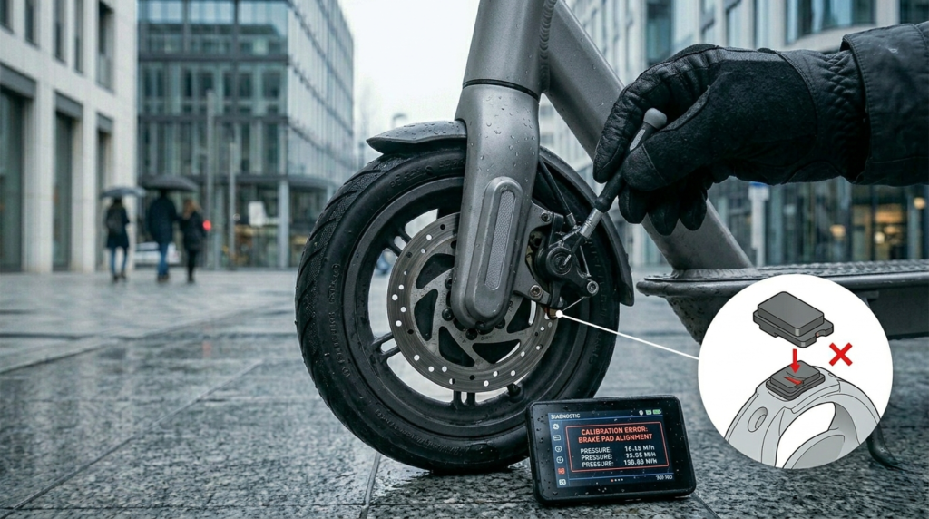electric scooter folding mechanism loose