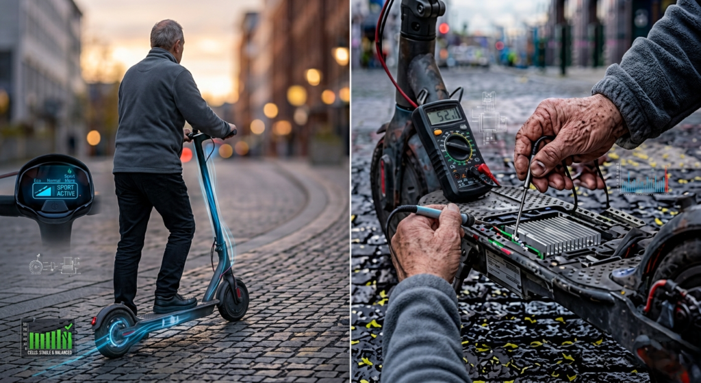 electric scooter losing power uphill
