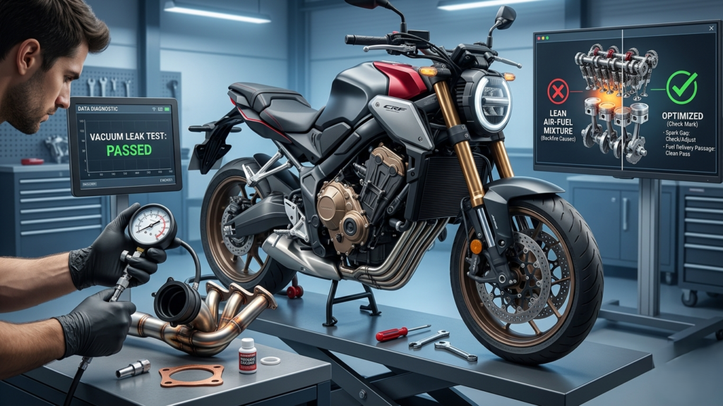 why does a motorcycle backfire when accelerating